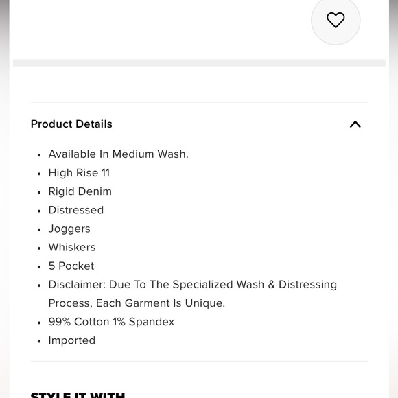 Skater Girl Denim Joggers- Medium Wash - Picture 13 of 13